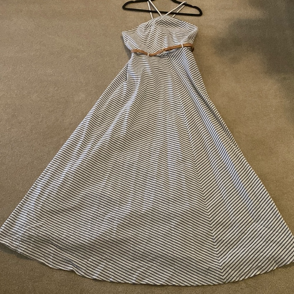 Michael Kors maxi 100% cotton seersucker dress